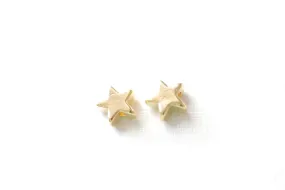 Vermeil Gold Tiny Star Charm - 18k gold plated over sterling silver, small little star charms, Vermeil Gold Star Beads, Connector, 28