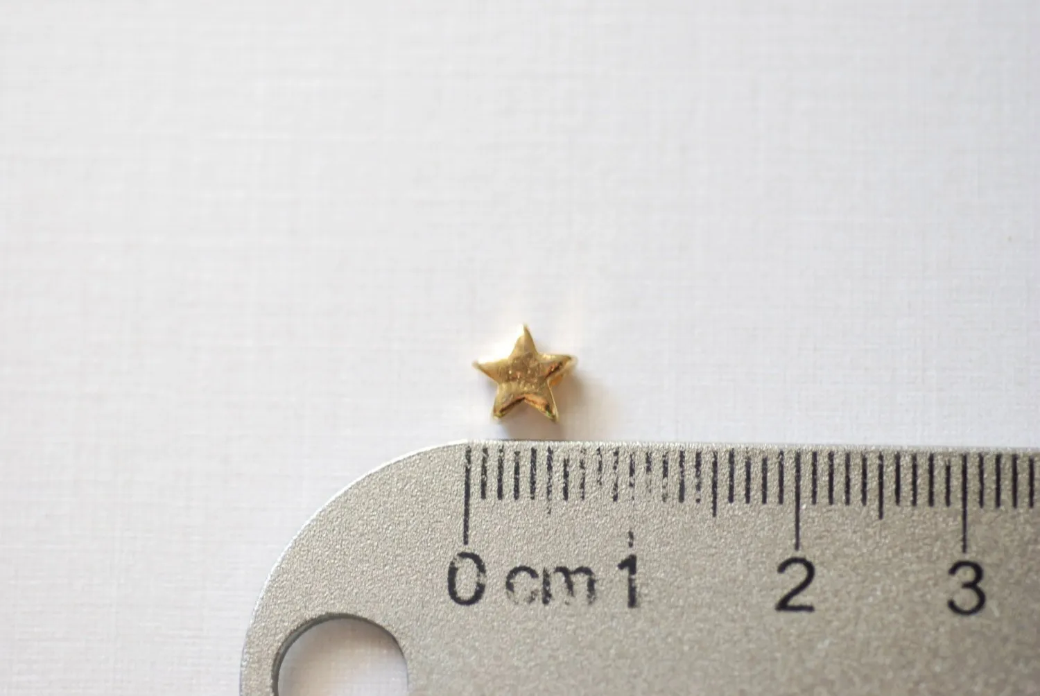 Vermeil Gold Tiny Star Charm - 18k gold plated over sterling silver, small little star charms, Vermeil Gold Star Beads, Connector, 28