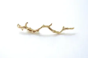 Vermeil Gold Twig Branch Connector Pendant- 18k gold over 925 sterling silver branch charm connector, branch connector, large branch