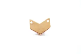 Vermeil Rose Gold Chevron Arrow Connector - 18k Gold plated over Sterling Silver Chevron Triangle Charm, Paper Crane Charm,Gold Arrow Charm