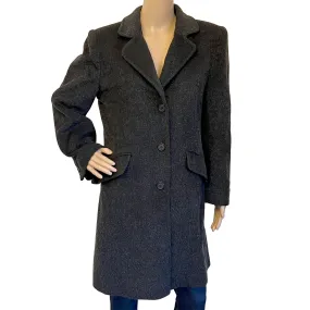 Vintage Loring Black Mohair Wool Coat - Size 6 - Unused