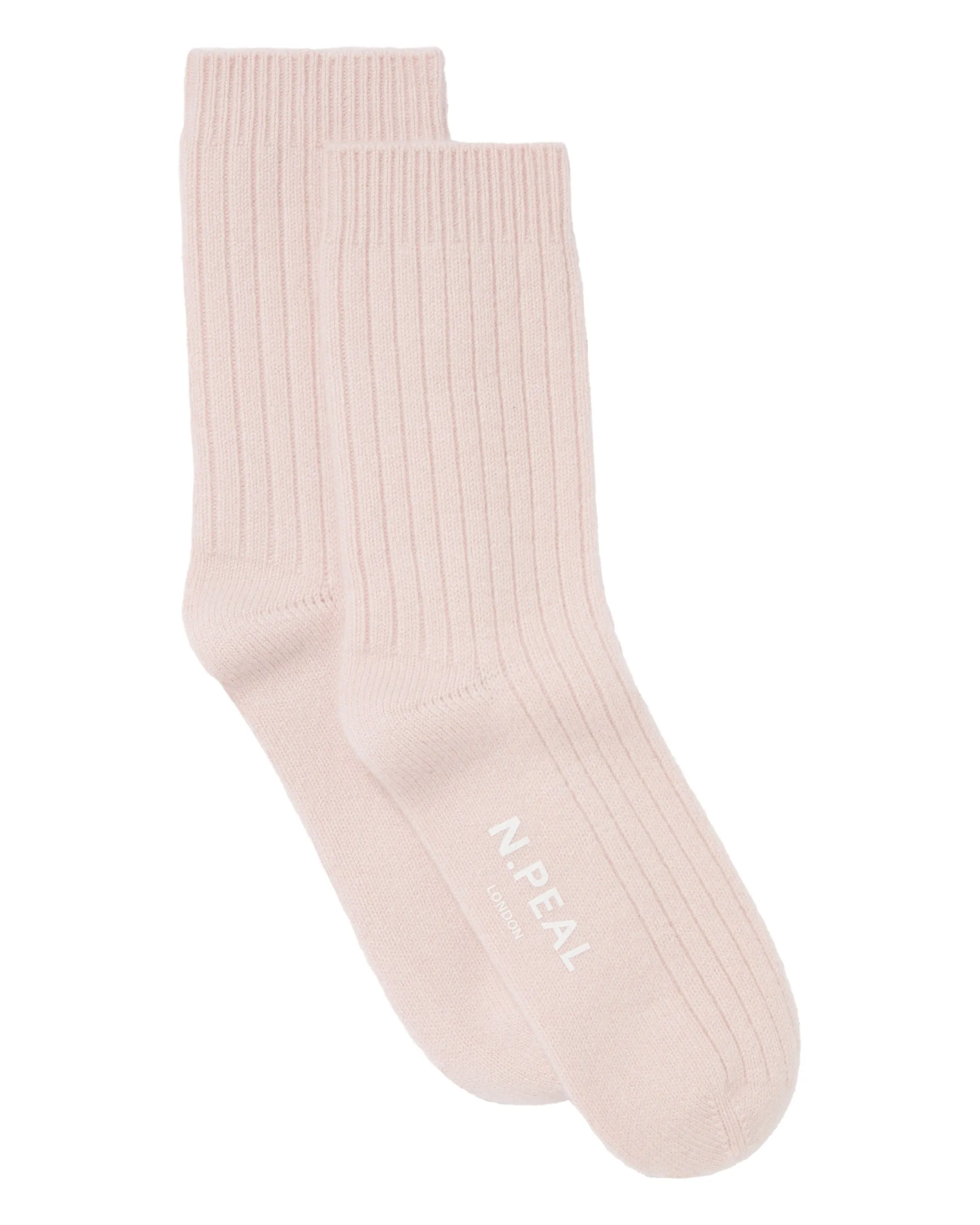 Women's Rib Cashmere House Socks Quartz Pink