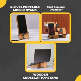 Wooden Work From Home Combo | Corporate Gift | Gift For All Occasions